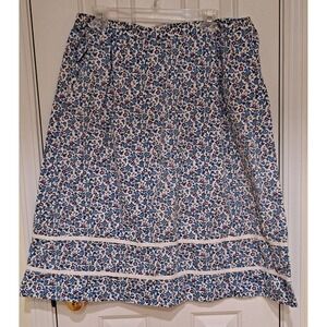 XL Prairie Floral Cottagecore Lanz Of Salzburg Shirt Elastic Modesty